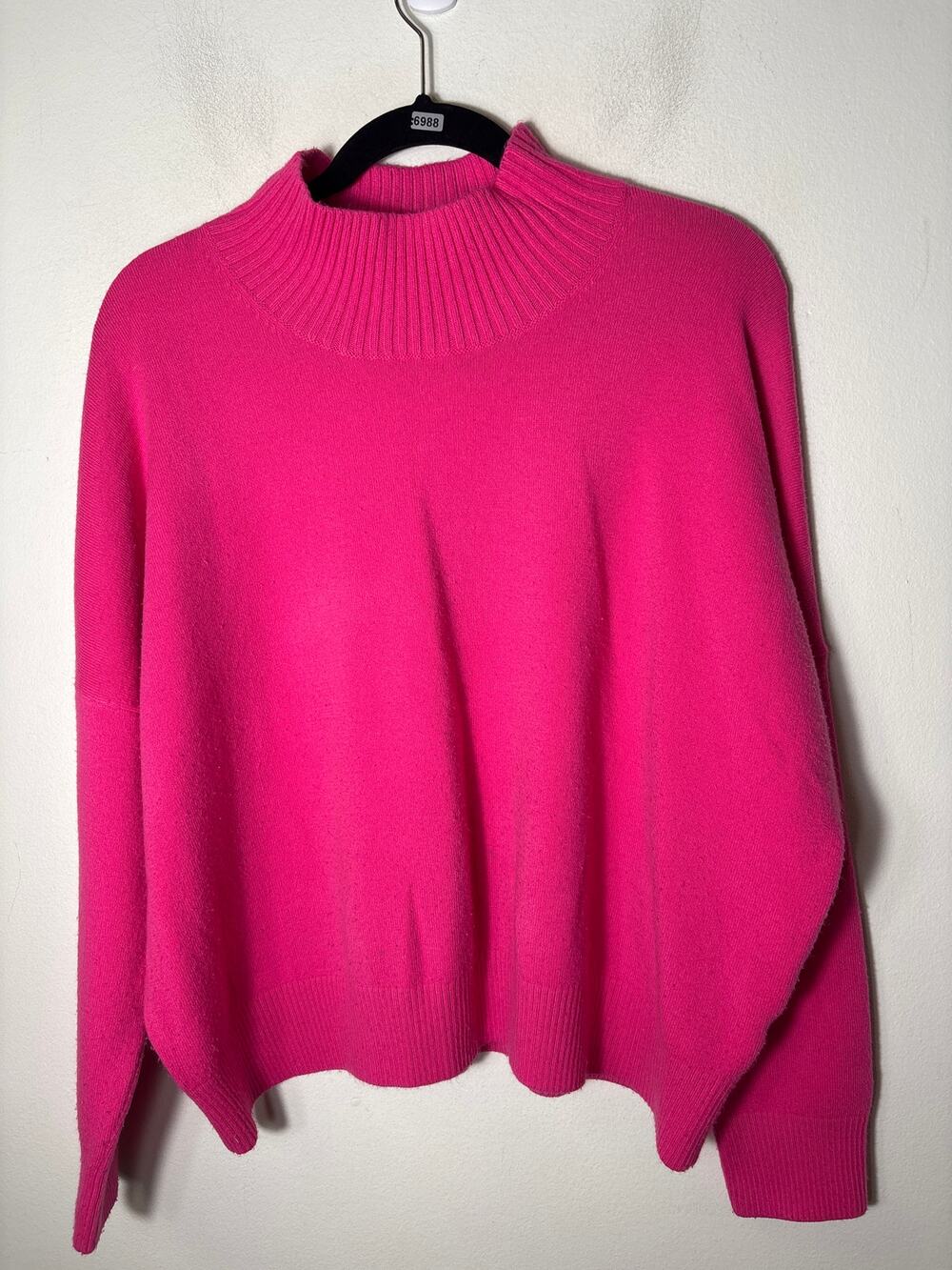 French Connection Bright Pink Sweater Sz M